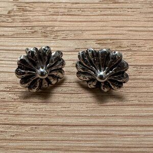 Sterling Silver Ellpin brand Lotus Earrings